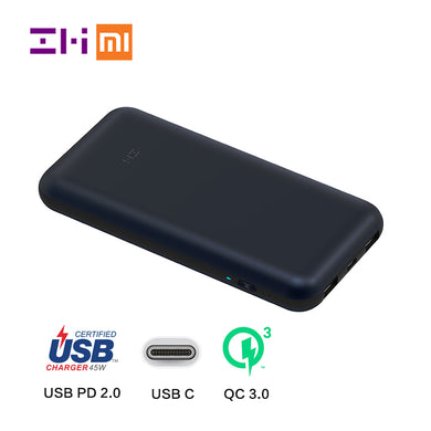 Xiaomi ZMI 15000mAh USB-C Power Bank USB PD 2.0 Power Delivery Quick Charge 3.0 with Type-C Charger for Macbook Mi laptop