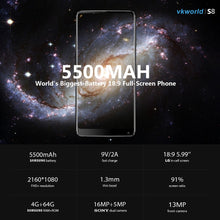 Factory Price 5g Vkworld S8 5.99" 18:9 Fhd Smartphone,Dual Back Cameras,5500mah Battery,Android 7.0 Mobile Cell Phone - Buy 5g Phone,High Quality Vkworld Cellphone,Andorid 4g Smartphone Product on Alibaba.com