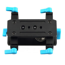 FOTGA 15mm Rod Rail Tripod Mount Base Plate 1/4" for Follow Focus HD DSLR Camera