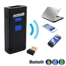 Bluetooth Barcode Scanner 1D Laser Portable USB Bluetooth 2.4G Wireless Barcode Reader Wireless Transfer Distance 100 Meters