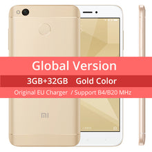 Original Xiaomi Redmi 4X 4 X Pro Mobile Phone 3GB RAM 32GB Snapdragon 435 Octa Core 5.0" HD 4G LTE 13.0MP 4100mAh Fingerprint ID