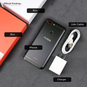 STOCK Original Nubia N3 Dual 16.0MP Mobile Phone 5000mAh 6.01 inch Snapdragon 625 Octa Core 64G ROM 4G RAM Android 7.1 Face ID