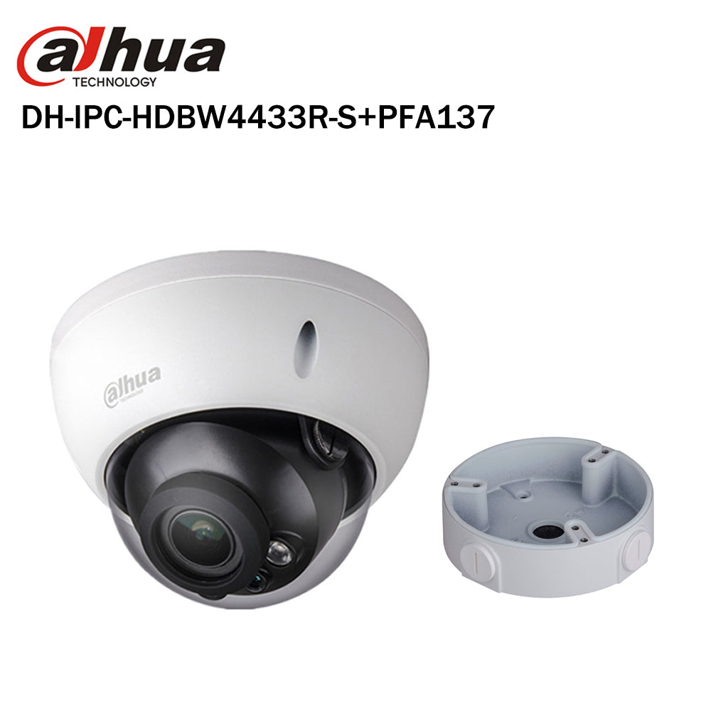 Dahua IP Camera IPC-HDBW4433R-S Replace IPC-HDBW4431R-S with Bracket PFA137 4MP Support IK10 IP67 Waterproof CCTV Camera System