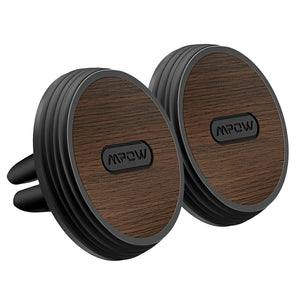 Mpow Universal Car Phone GPS Holder For iPhone X 8 7/Plus Magnetic Car Air Mount Desk&amp; Car Stand Cradle Wood Grain 1/2 Pack