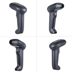 2017 Laser 2.4G Wireless Barcode Scanner Handheld Barcode Bar Code Scanner Reader USB Barcode Ccanner With Receiver USB2.0 Cable