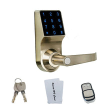 Free Shipping Touch Keypad Code Password RFID Remote Unlock Access Spring Bolt Hide Key Smart Electronic Door Lock with Battery