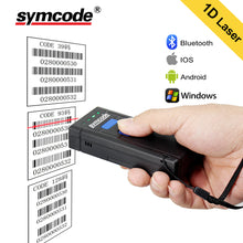 Bluetooth Barcode Scanner 1D Laser Portable USB Bluetooth 2.4G Wireless Barcode Reader Wireless Transfer Distance 100 Meters