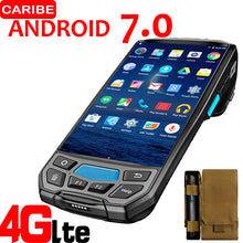 CARIBE PL-50L wifi / blue tooth / 4G rugged pos android barcode scanner mobile pda with built-in printer