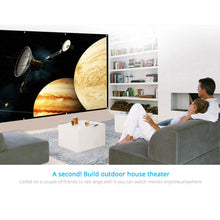 H120 120'' Portable Projector for Wall Projection Screen HD 16:9 White 120 Inch Diagonal Projection Screen Foldable Home Theater
