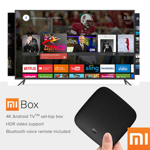 Original Xiaomi MI TV BOX 3 Smart 4K Ultra HD 2G 8G Android 6.0 Movie WIFI Google Cast Netflix Red Bull Media Player Set-top Box