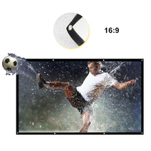 H120 120'' Portable Projector for Wall Projection Screen HD 16:9 White 120 Inch Diagonal Projection Screen Foldable Home Theater