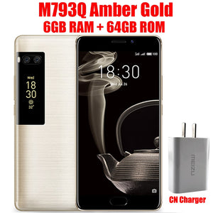 Original Meizu Pro 7 Plus 6GB 64GB 5.7" 2K Super AMOLED Screen Deca Core Helio X30 Dual Rear Camera Two-sided Screen