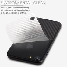 AUJ Carbon Fiber Back Film For iPhone 6 6s 7 8 Plus Scratch Proof 3D Soft Film For iPhone X Clear Scratch-Protection Film