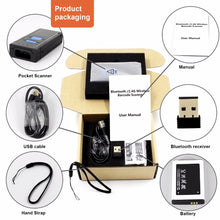 Bluetooth Barcode Scanner 1D Laser Portable USB Bluetooth 2.4G Wireless Barcode Reader Wireless Transfer Distance 100 Meters