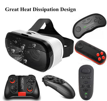 Gafas-3D Eyelasses Blue Lens VR Headset Goggles+Gamepad Set Virtual Reality Glasses for Lenovo Sony LG Movie Game Virtual Viewer