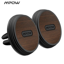 Mpow Universal Car Phone GPS Holder For iPhone X 8 7/Plus Magnetic Car Air Mount Desk&amp; Car Stand Cradle Wood Grain 1/2 Pack