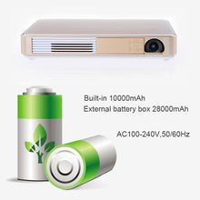 Vivicine Portable WIFI 3D 1080p Home Theater Projector , built-in 10000 mAh Battery Miracast Airplay Proyector Beamer