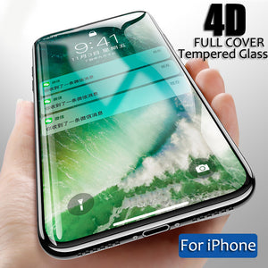 VOULAO 4D Full Cover Edge Tempered Glass For iPhone 7 8 6 Plus Screen Protector For iPhone 6 6s 7 Plus Film Protection Glass