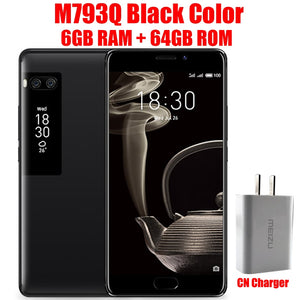 Original Meizu Pro 7 Plus 6GB 64GB 5.7" 2K Super AMOLED Screen Deca Core Helio X30 Dual Rear Camera Two-sided Screen