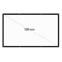 H120 120'' Portable Projector for Wall Projection Screen HD 16:9 White 120 Inch Diagonal Projection Screen Foldable Home Theater