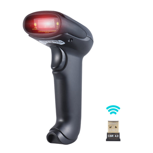 2017 Laser 2.4G Wireless Barcode Scanner Handheld Barcode Bar Code Scanner Reader USB Barcode Ccanner With Receiver USB2.0 Cable