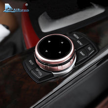 Airspeed Car Multimedia Knob Covers Stickers IDrive Replacement for BMW E46 E39 E60 E90 F30 E36 F10 X5 E53 F20 E34 Car Styling