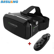 50pcs/lot New VR SHINECON 3.5-6.0" Virtual Reality 3D Movies Games Glasses+Bluetooth Remote Control for Apple HTC LG Sony Mi etc #refresh