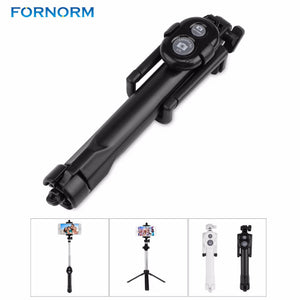 Portable Foldable Bluetooth Wireless Selfie Stick 3 in 1 with Tripod Remote Control for iPhone Android