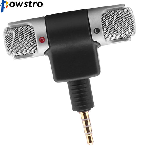 Portable Stereo Recording Microphone Mic Gold Plated Plug With 3.5mm Mini Jack For PC Laptop Notebook No need Battery