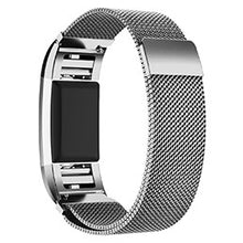 Fornorm Magnetic Lock Strap Fabulous Stainless Steel Metal Watch Wrist Band Strap for Fitbit Charge 2