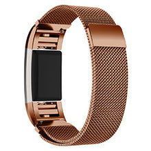 Fornorm Magnetic Lock Strap Fabulous Stainless Steel Metal Watch Wrist Band Strap for Fitbit Charge 2