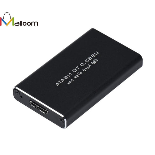 USB 3.0 to mSATA SSD Hard Disk Case Cover Box Enclosure Adapter+Tool  CE FCC ROHS Aluminum With Oxidation/Sand Blasting