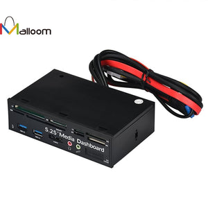 PC Accessories Fashion Newest 5.25 USB3.0 High Speed Media Dashboard Front Panel PC Multi Card Reader SATA