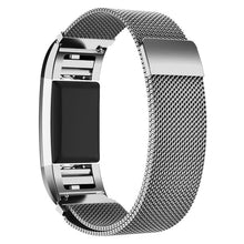 FORNORM Magnetic Watch Strap Stainless Steel Metal Watch Wrist Band Replacement Accessories for Fitbit Charge 2 Smart Band