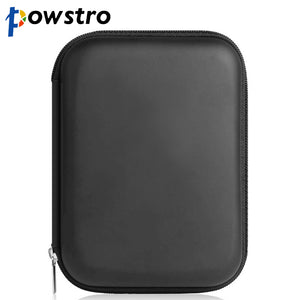 POWSTRO 2.5 Inch HDD Bag Case Storage Box Shockproof Extend Hard Disk Drive Protect Bags Power Bank Battery Earphone Case