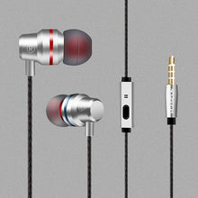 FORNORM Metal Stereo Earphone Bass Earphone Sport Headset Hands Free Calls Earbuds With Mic Microphone