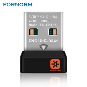 FORNORM Mini USB Network Wireless Receiver Dongle for Logitech Unifying Wireless Keyboard With  6 Channel  Dongle