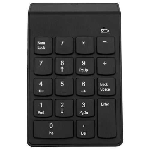 Mini USB Numeric Keypad Build-in 18 Keys Numpad with 2.4G Mini USB Numeric Receiver for Laptop Desktop PC Notebook