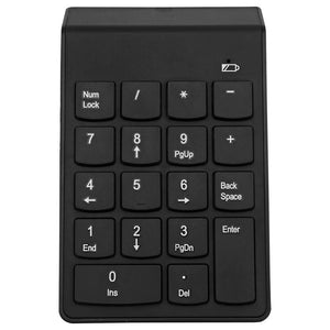 Mini USB Numeric Keypad Build-in 18 Keys Numpad with 2.4G Mini USB Numeric Receiver for Laptop Desktop PC Notebook