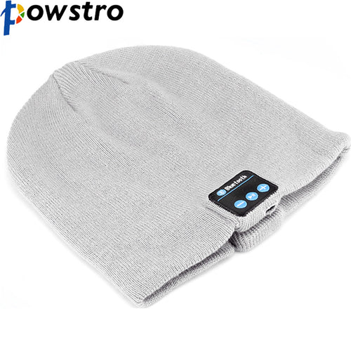 Powstro Bluetooth Smart Wireless Headset built-in Mic Hands Free Call Support with Warm Hat Christmas Gift for Men Women