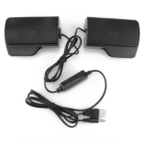 Portable Mini Clip-On USB Powered Stereo Multimedia Speaker Soundbar for Laptop XP Vista Win 7 Mac and OSX